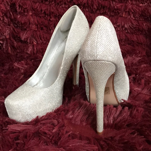 Call It Spring Metallic Sparkly Heels - Picture 1 of 1